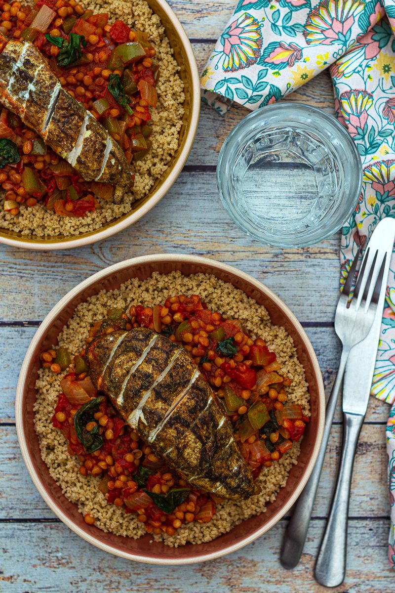 lentille poulet ras el hanout