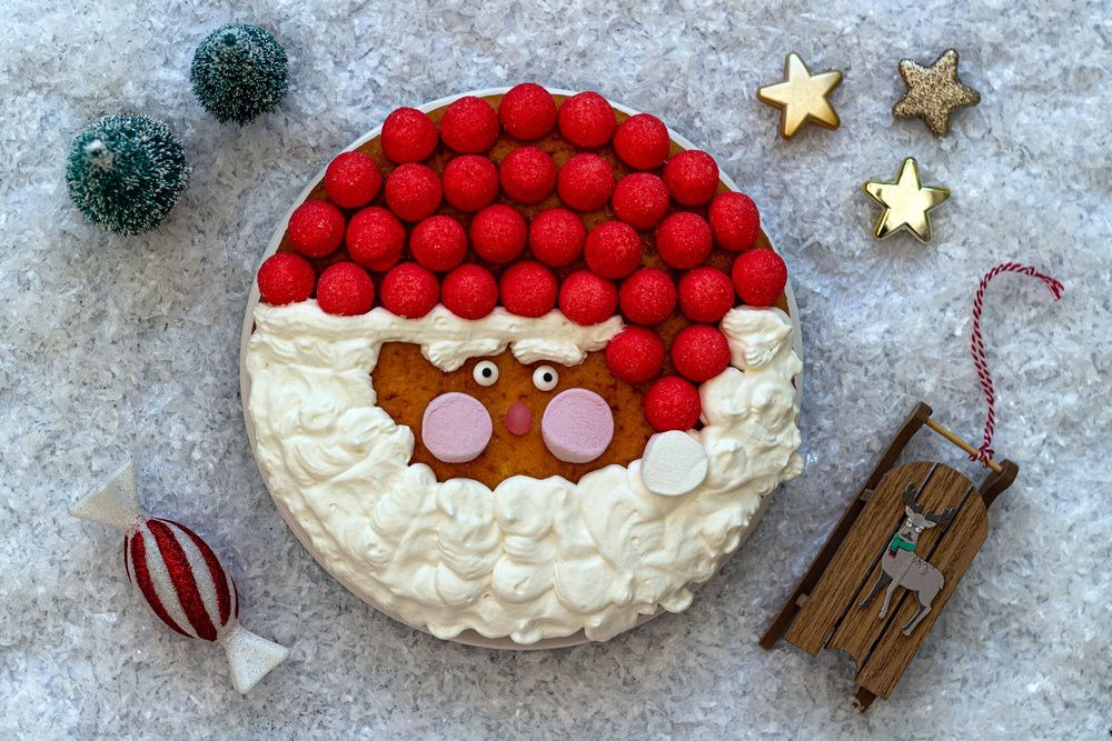 Gâteau Père Noël (facile et rapide) - Amandine Cooking