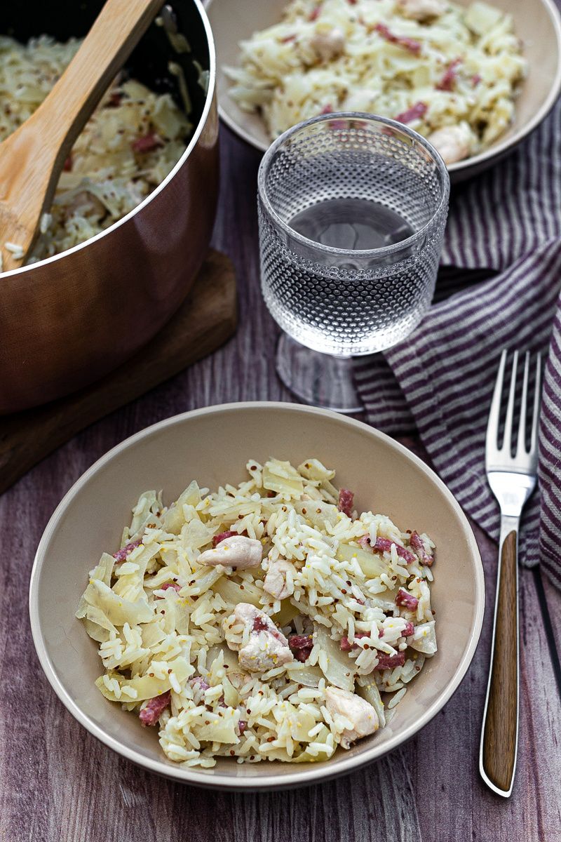 one pot riz chou bacon