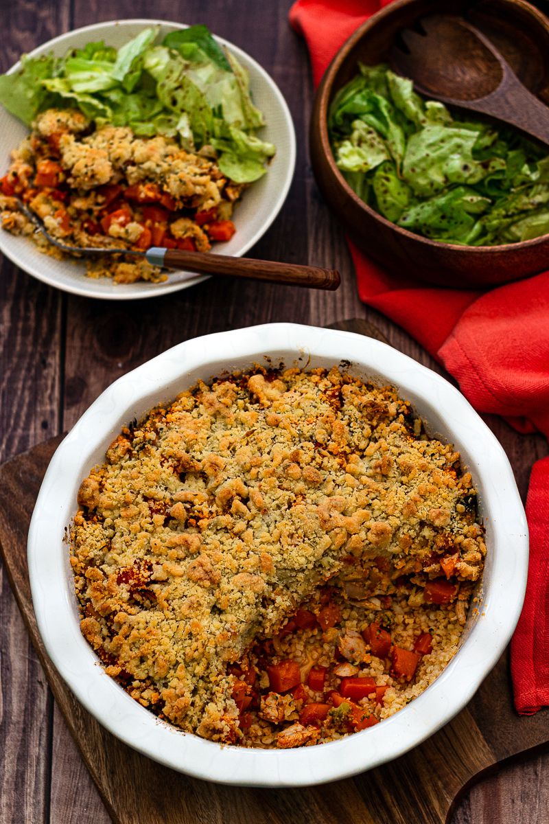 chicken and vegetable crumble