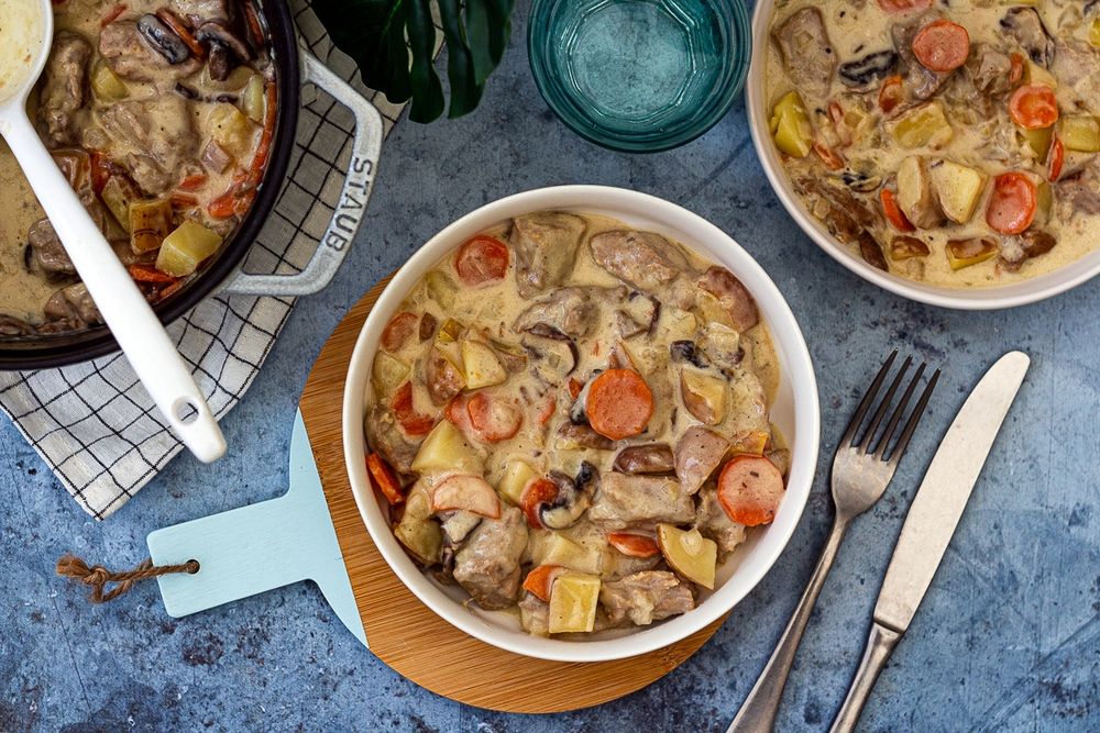 Mijoté de veau et légumes d'hiver à la crème Amandine Cooking
