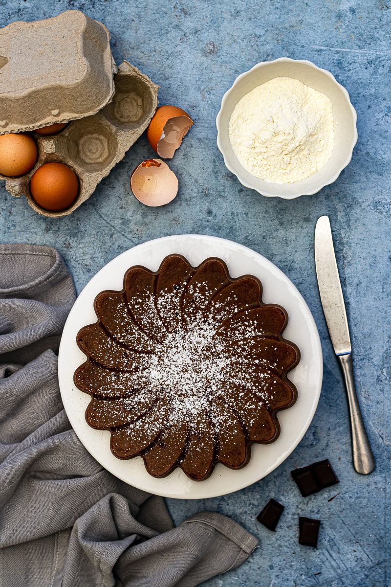 gateau chocolat compote