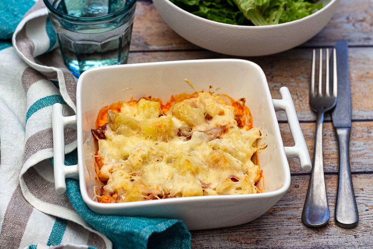 gratin chou fleur chèvre