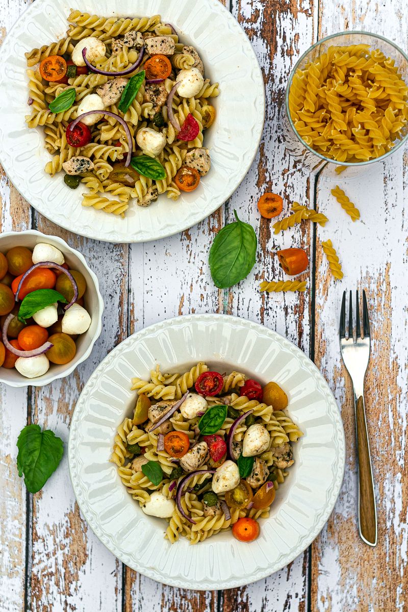 salade de pâte poulet mozzarella