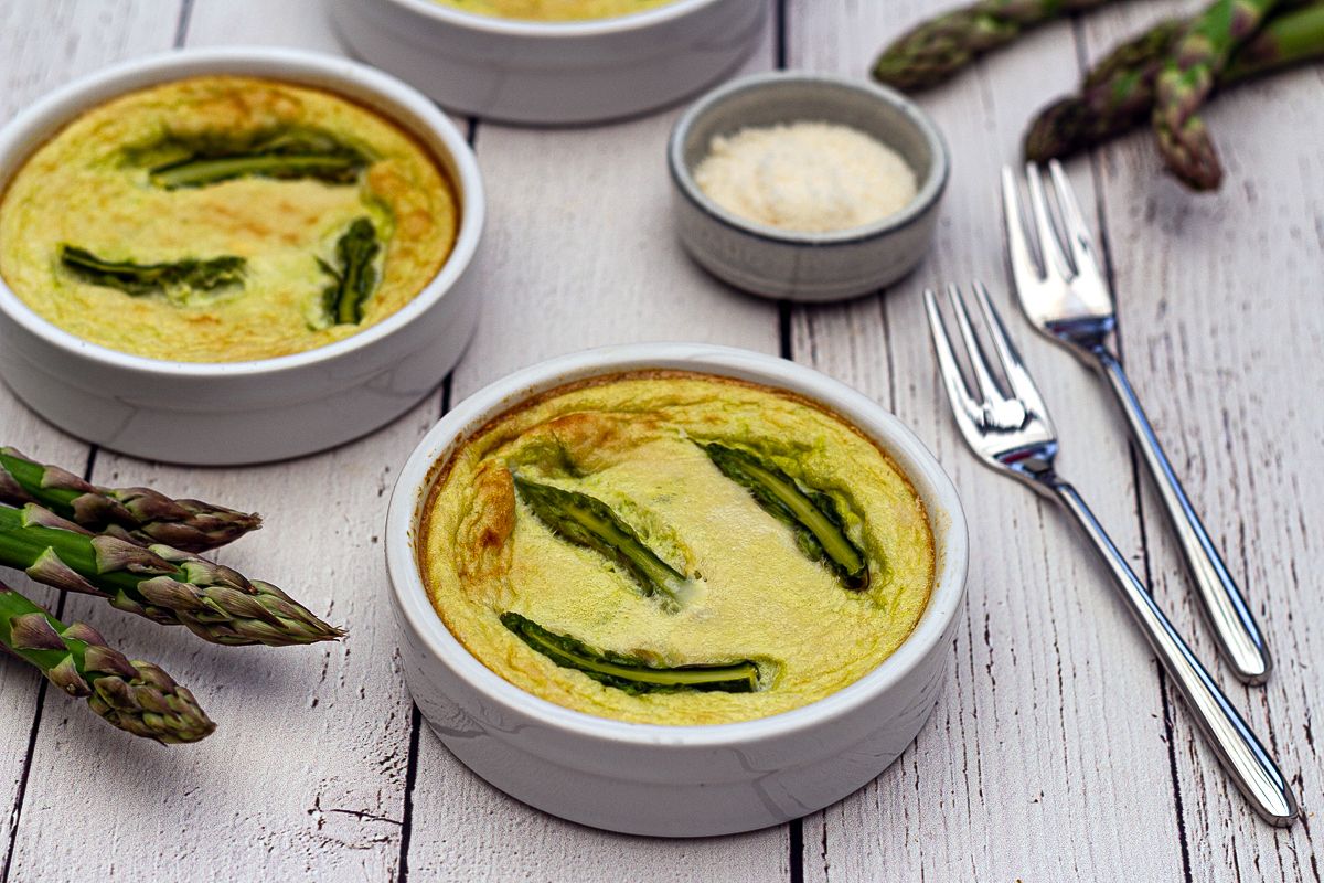Flans aux asperges vertes Amandine Cooking