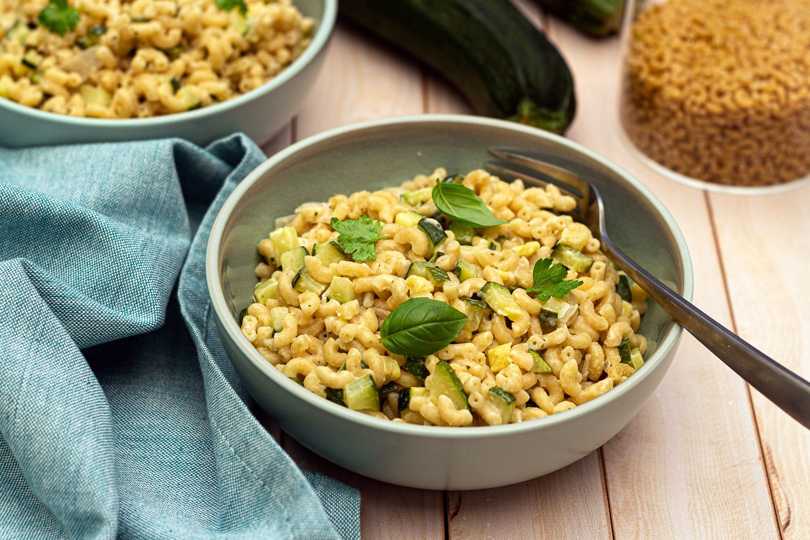 risotto coquillette courgette boursin