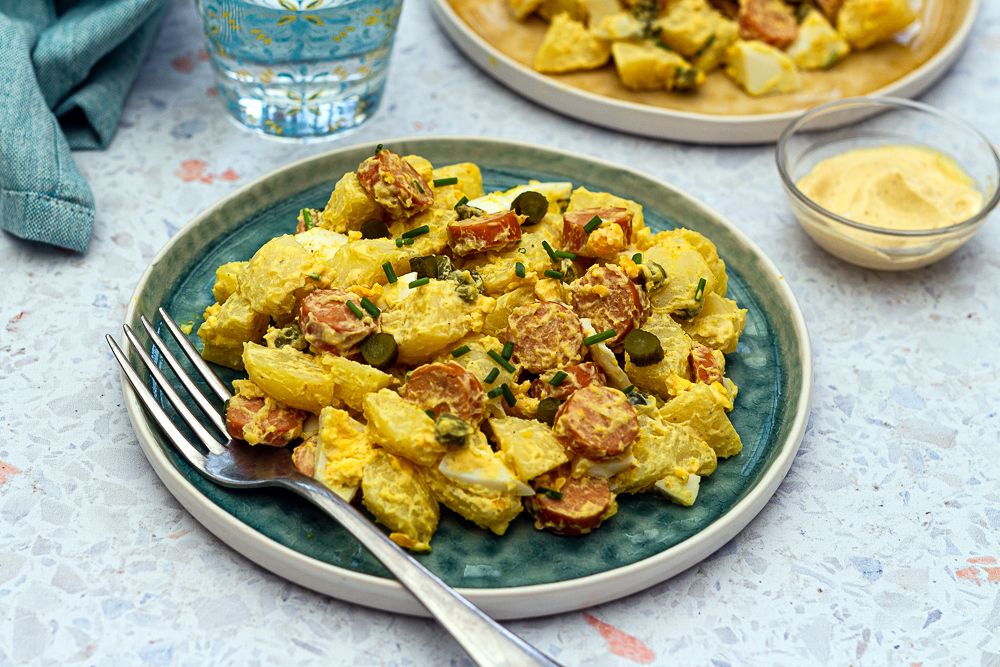 salade pomme de terre currywurst