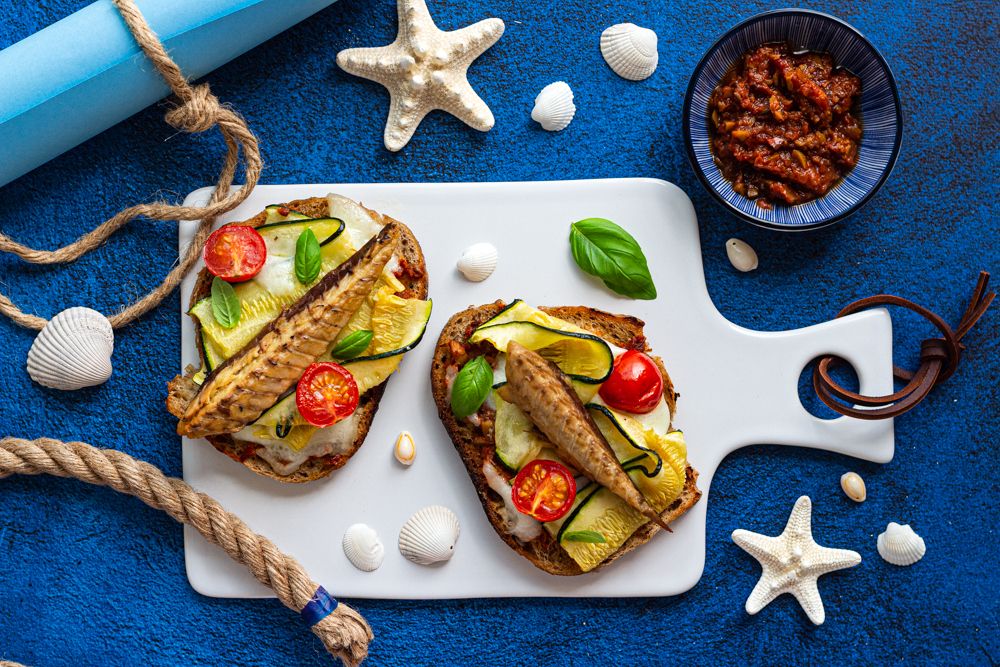 Bruschetta courgette tomate