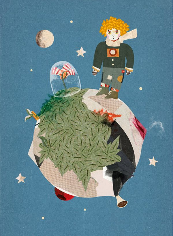 Le Petit Prince en collage papier - les folles colos