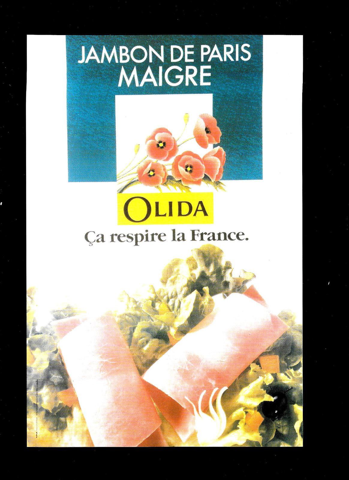 Publicités OLIDA  de 1856 à 1990