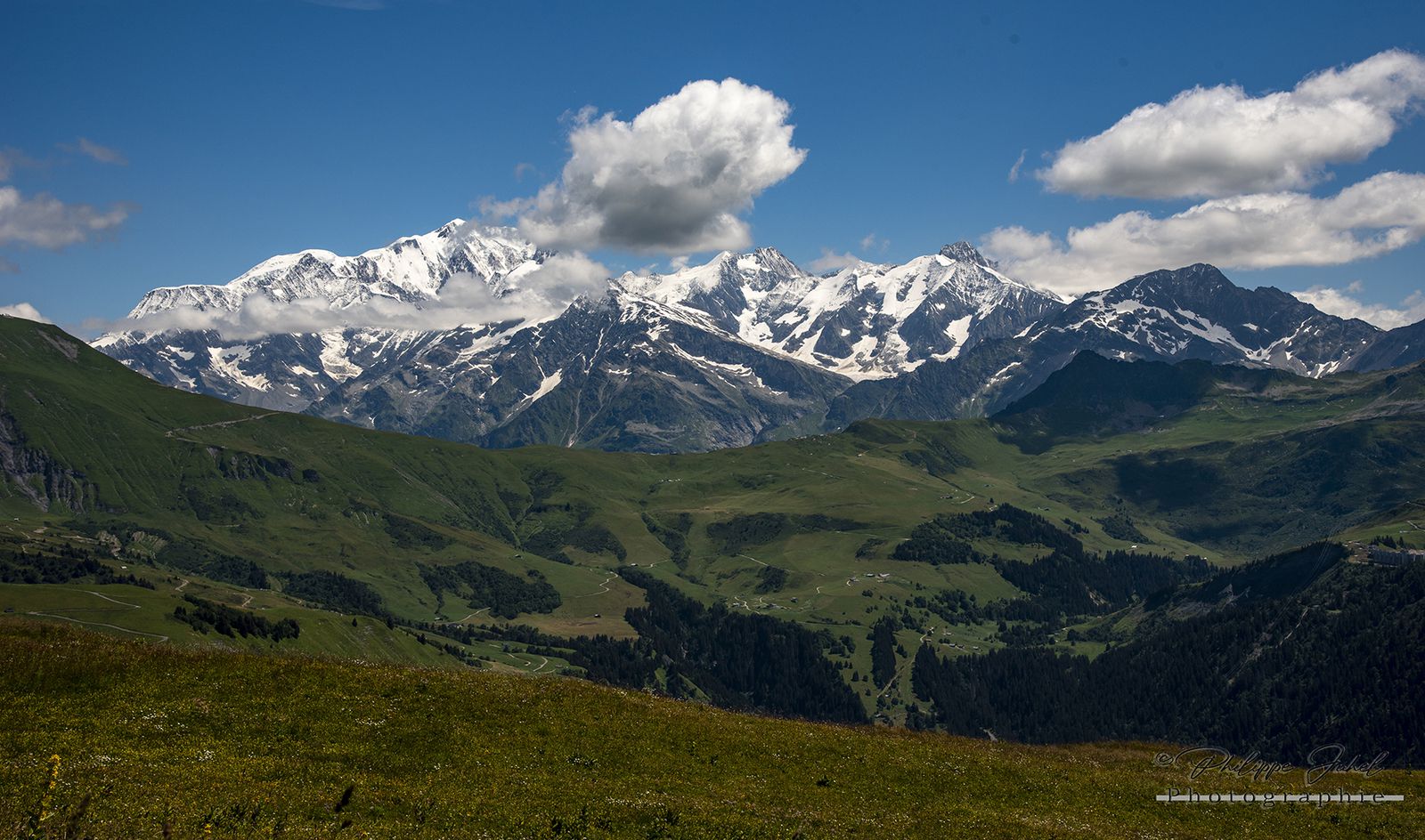 Le Mont Blanc depuis le col de la légette