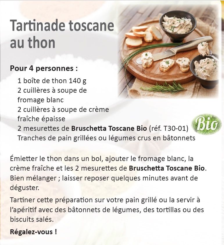 TARTINADE TOSCANE AU THON la toque de grandmère TARTINADE TOSCANE AU THON la toque de grandmère