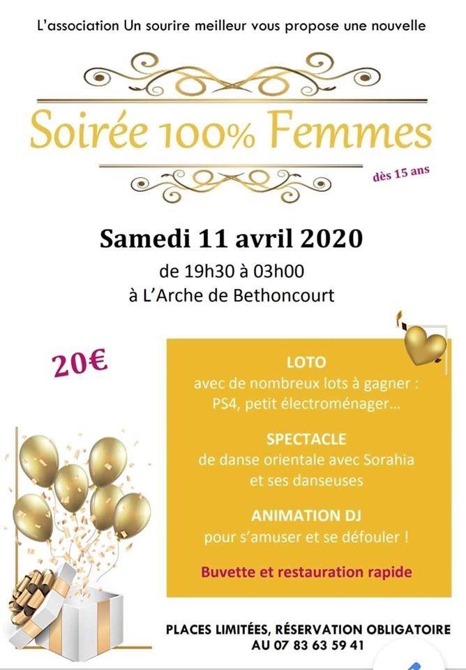 Soirée orientale à Béthoncourt le 11 avril 2020 