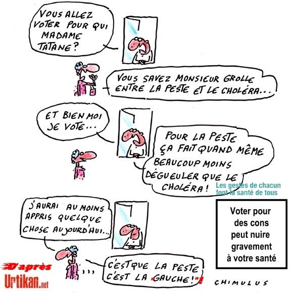 Après avoir vu certains faire campagne pour la peste pour éviter le choléra,