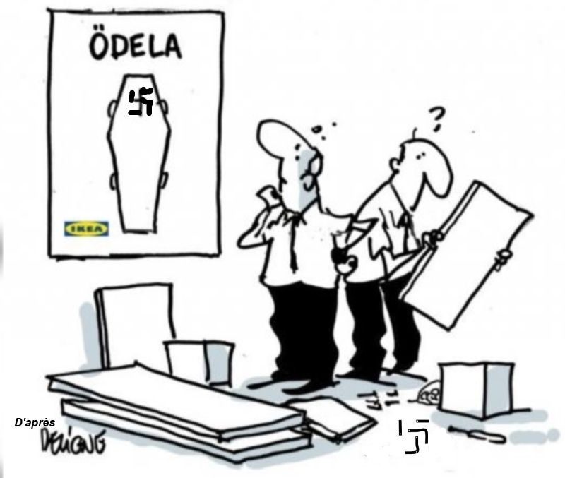 funérailles du fondateur d'Ikea, la famille n'arrive pas à monter le cercueil