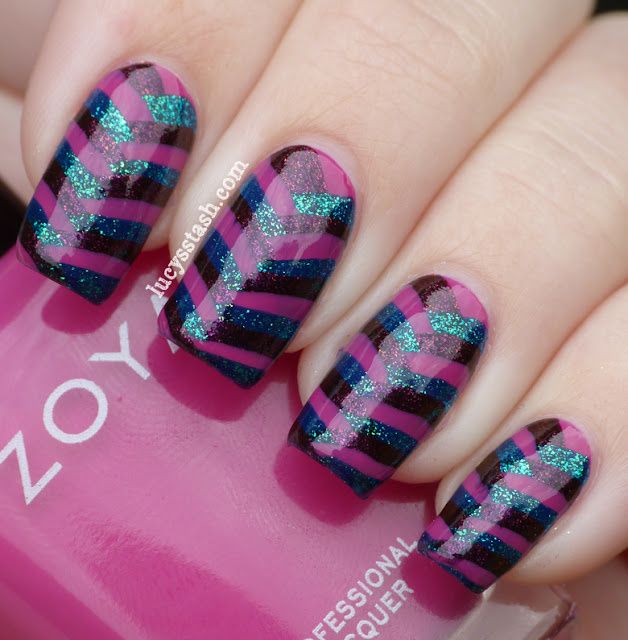 Lucy's Stash: Tight Fishtail Braid manicure with Zoya Reagan, Valerie and Charla