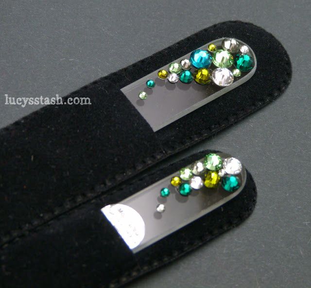 Lucy's Stash - Mont Bleu Glass files with Swarovski crystals