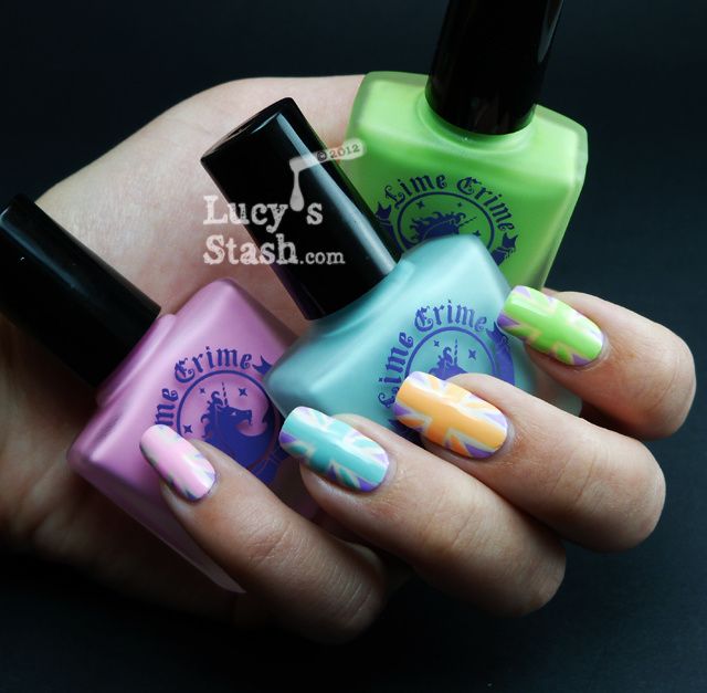 Lucy's Stash-Pastel Union Jacks nail art manicure