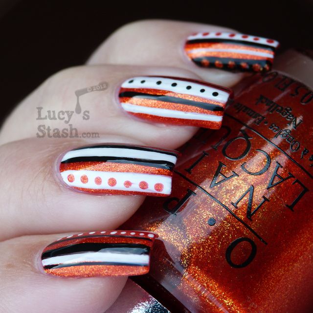 Lucy's Stash - Freehand stripy nail art 