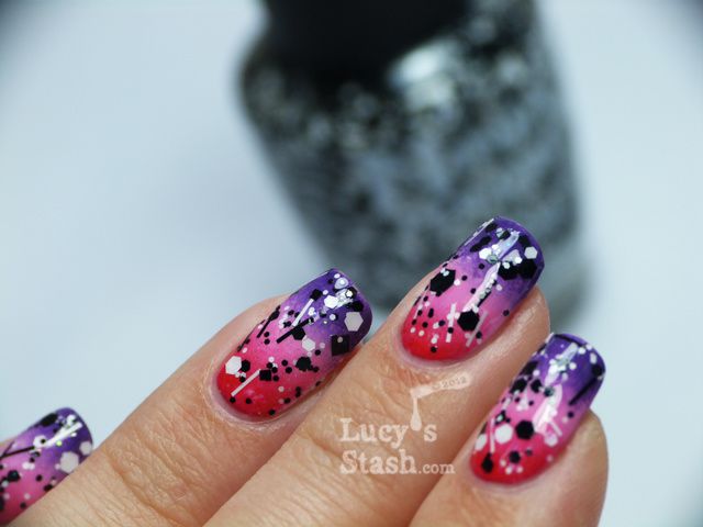 Lucy's Stash - Girly gradient with Sticks ‘n Stones glitter topcoat