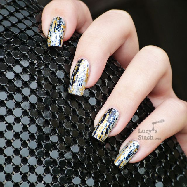 Nail Foil nail art design with Tmart nail foils - Lucy's Stash