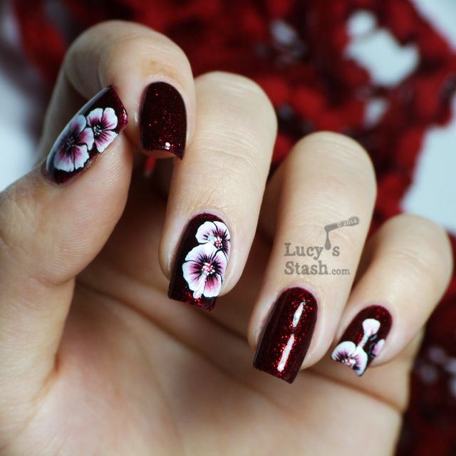 Lucy's Stash - One stroke nail art flowers