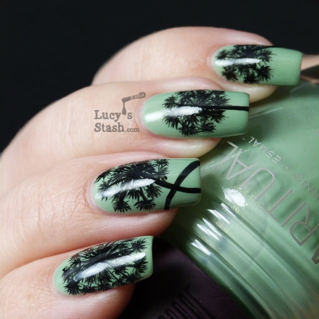 Lucy's Stash - Dandelions nail art