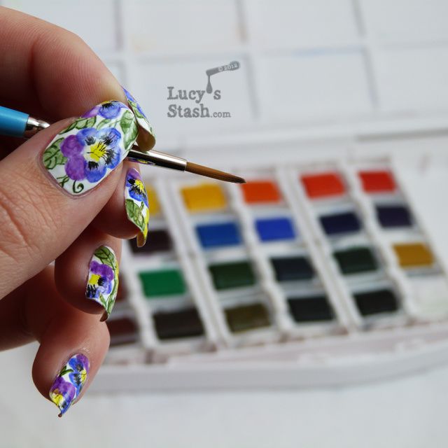 Lucy's Stash - Watercolour Pansy Violet Flowers Lucy's Stash - Watercolour Pansy Violet Flowers