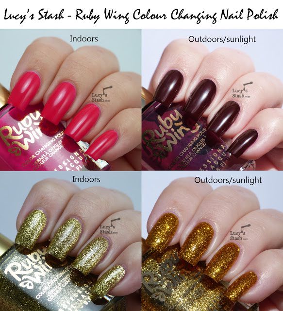 Ruby Wing Colour Changing Nail Polish Review And Swatches Of Poppy Nd Sunflower Shades Lucy S Stash