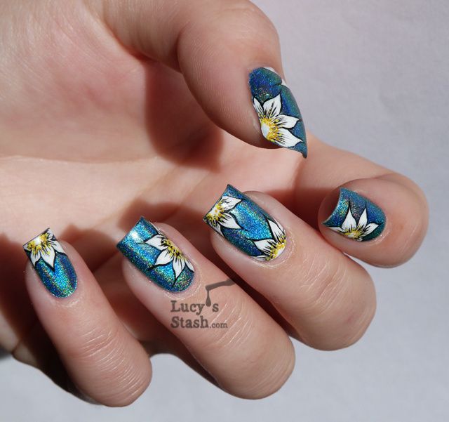 Lucy's Stash - Floral nail art