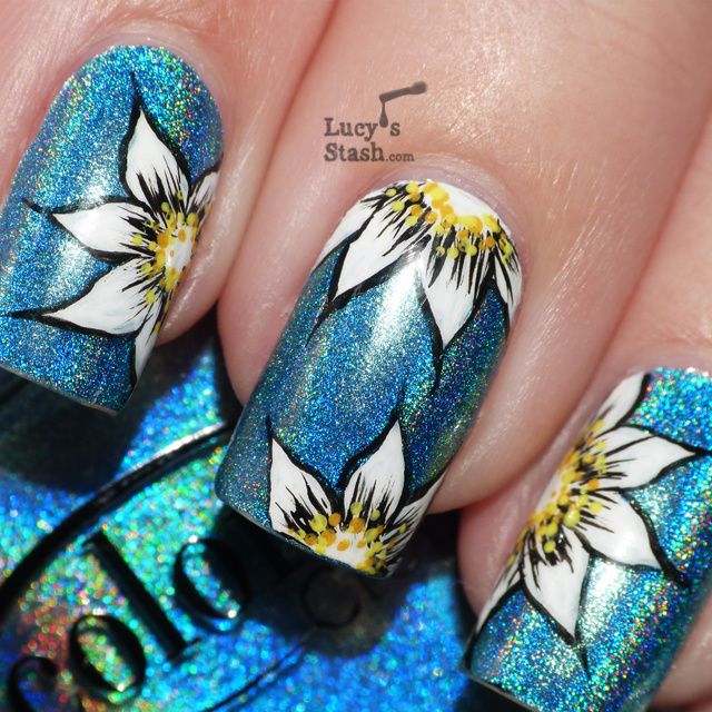 Lucy's Stash - Floral nail art