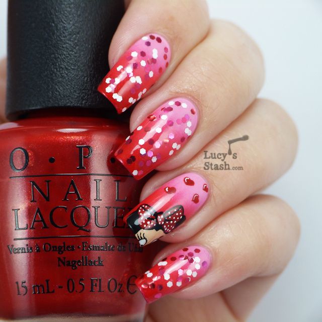 Lucy's Stash - OPI Couture de Minnie Nail Art