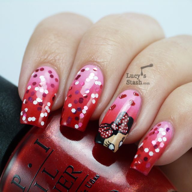 Lucy's Stash - OPI Couture de Minnie Nail Art