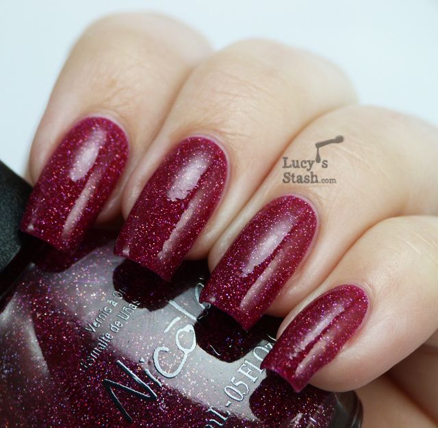 Lucy's Stash - Nicole by OPI My Cherry Amour with topcoat