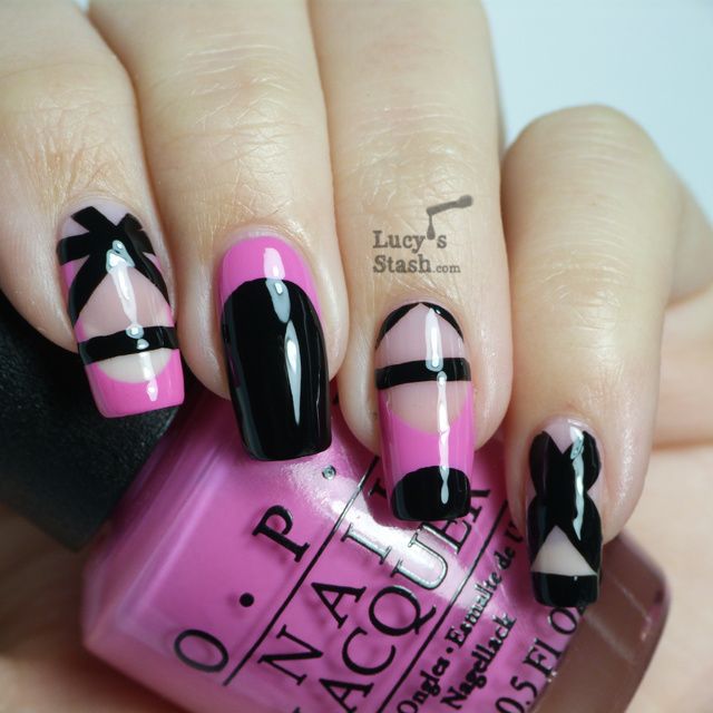 Lucy's Stash: Dress inspired nail art design