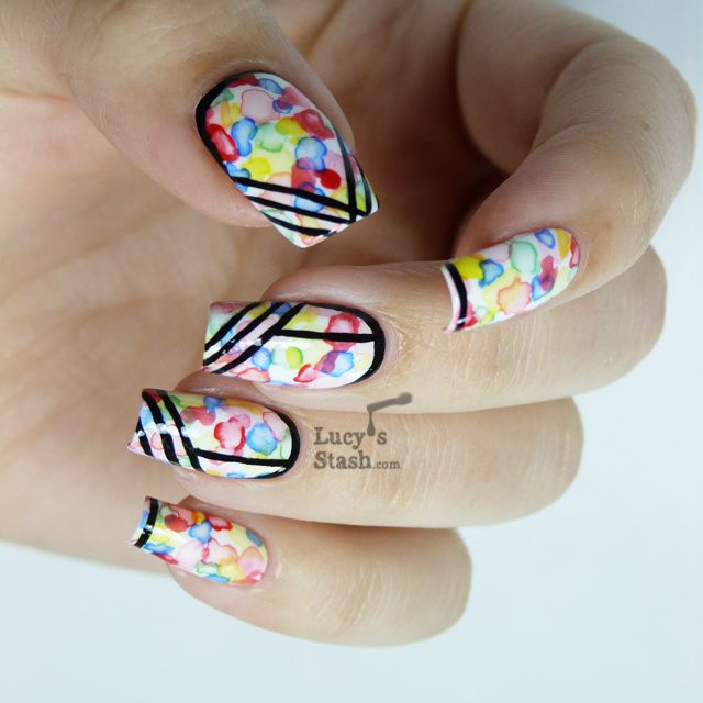 Lucy's Stash: Watercolour/aquarelle nail art