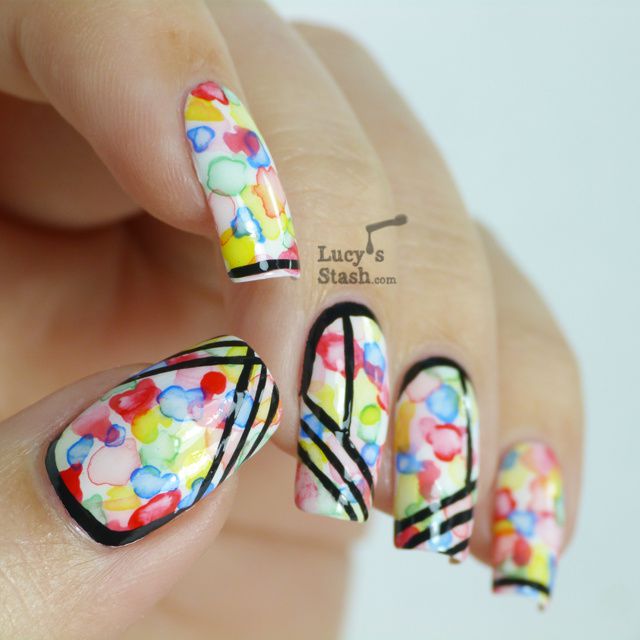 Lucy's Stash: Watercolour/aquarelle nail art