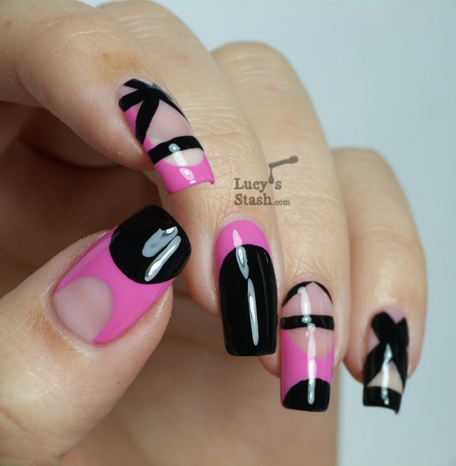 Lucy's Stash: Dress inspired nail art design