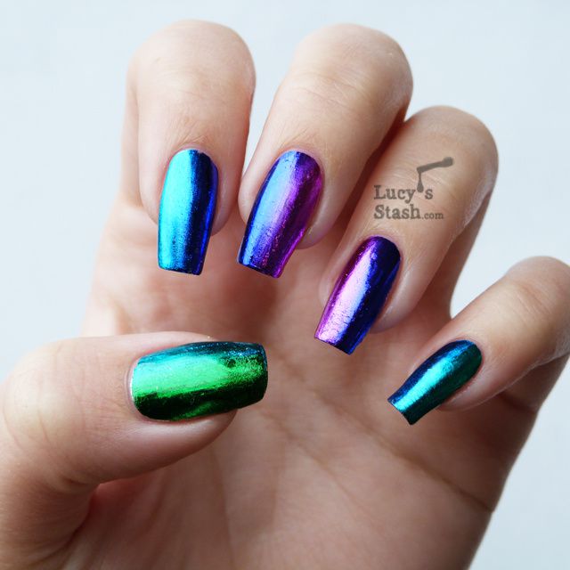 Lucy's Stash: Gradient nail foil manicure feat. Born Pretty Store nail foils