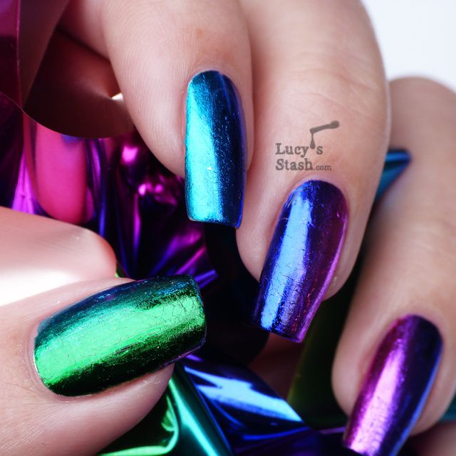 Lucy's Stash: Gradient nail foil manicure feat. Born Pretty Store nail foils