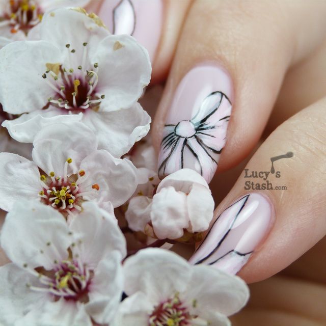 Lucy's Stash - Pink Bow Nail Art with Tutorial
