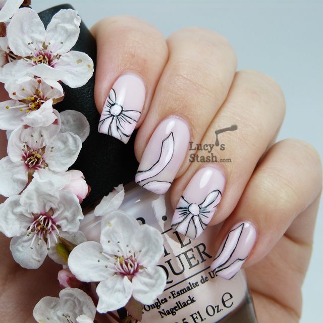 Lucy's Stash - Pink Bow Nail Art with Tutorial