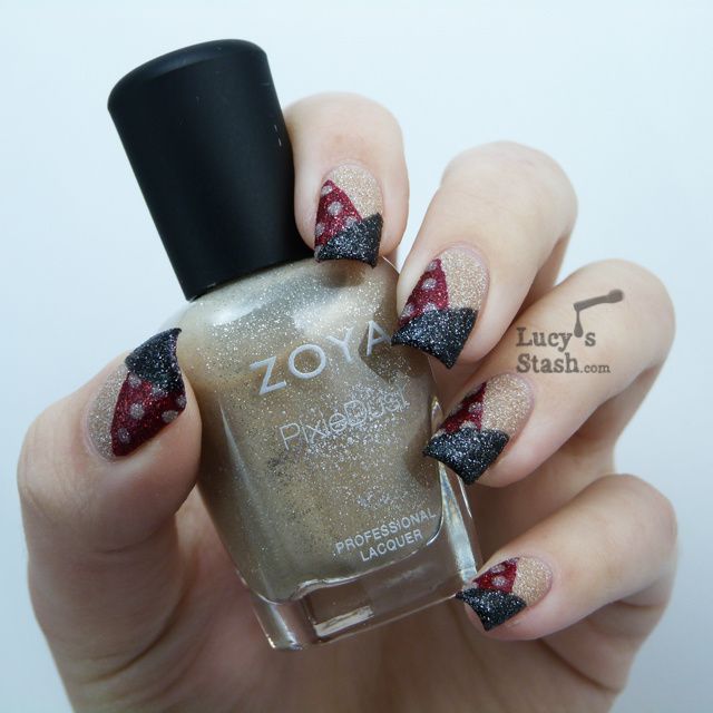 :ucy's Stash - Simple nail art design with Zoya PixieDust polishes