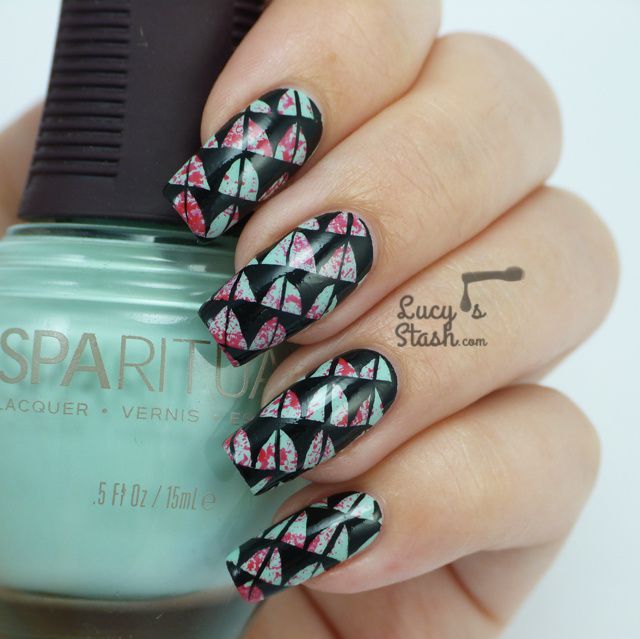 Nail Art design feat. SpaRitual polishes, Tutorial and GIVEAWAY!