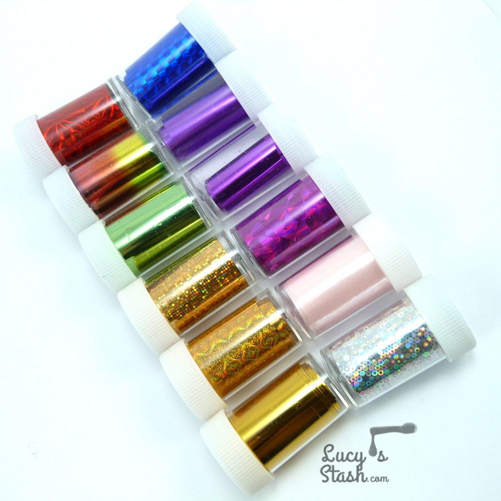 Nail Foil nail art design with Tmart nail foils - Lucy's Stash