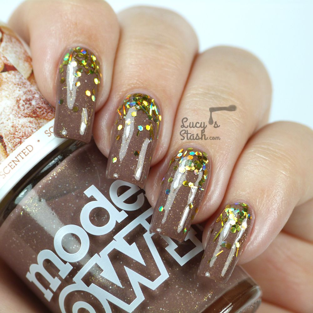 Gold Chunky Glitter Gradient Nails - Lucy's Stash