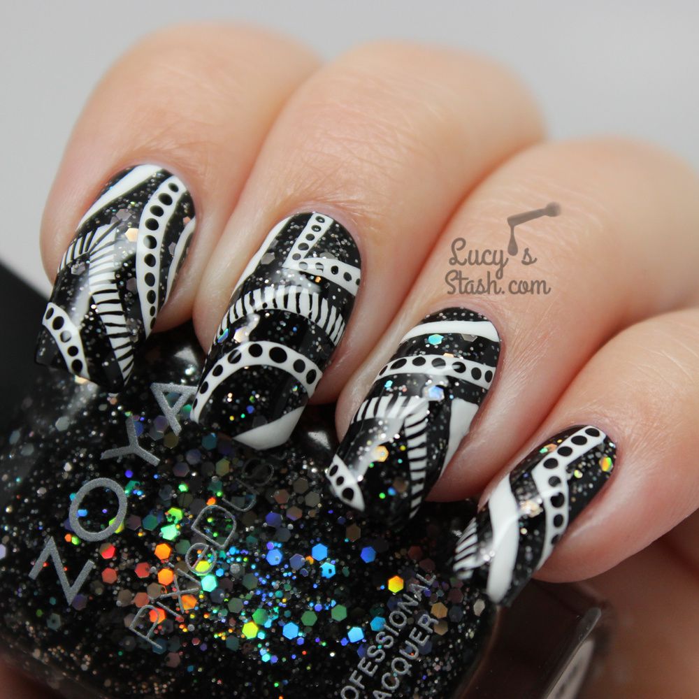 Monochrome Nail Art feat. with Zoya & Nails Supreme Pens | Lucy's Stash ...