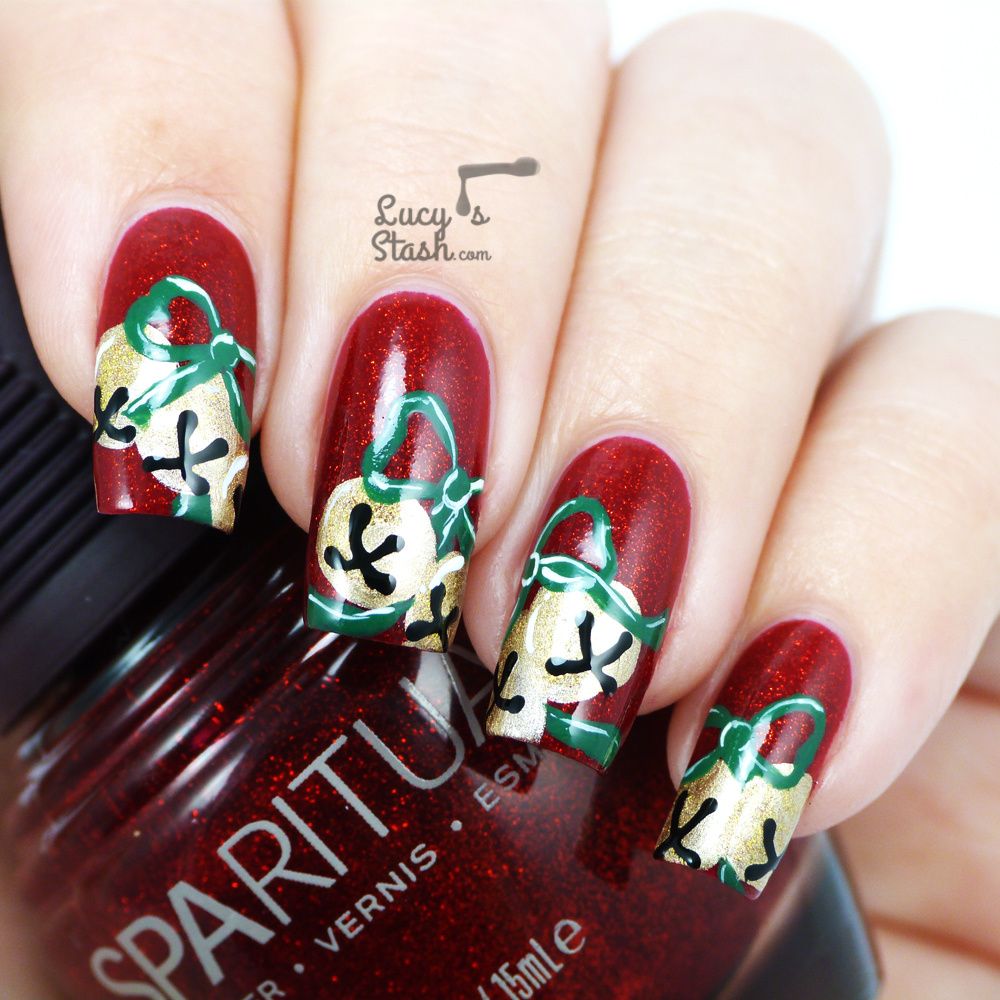 Jingle Bells Nail Art with Tutorials - Lucy's Stash