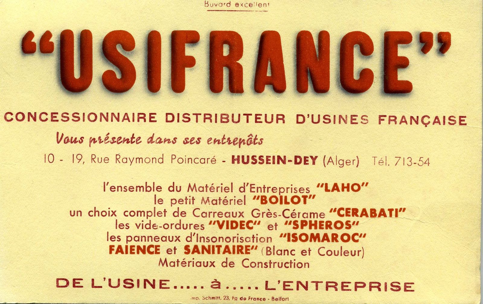 Collection de buvard D'HUSSEIN-DEY