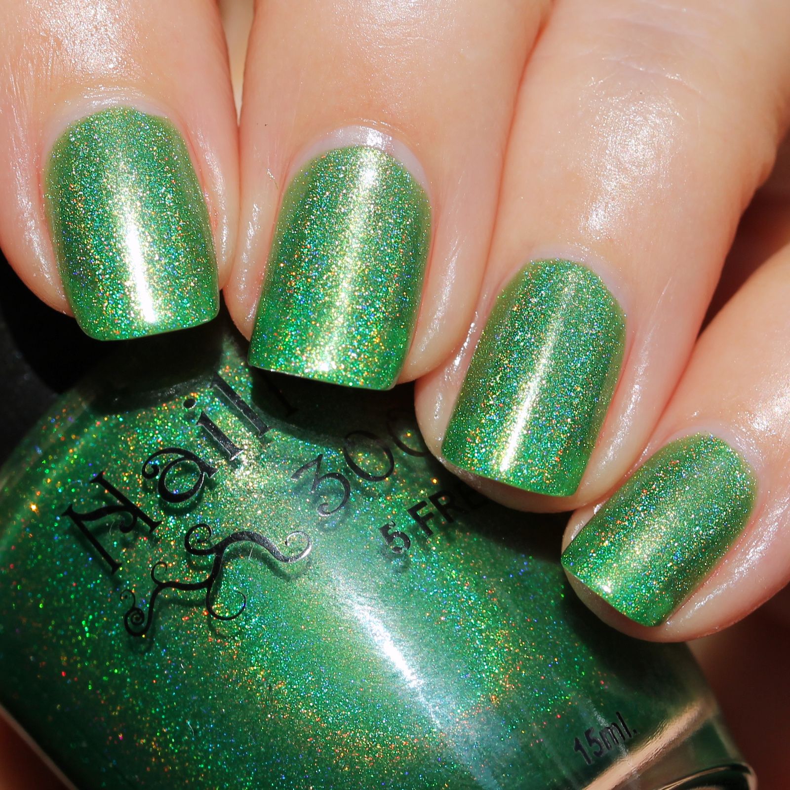 Nail Nation 3000 Grinch in a Blender (2 coats, no top coat)